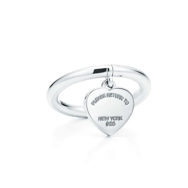 Любовь кольцо из стерлингового серебра 925 классический логотип 2019 Новая мода