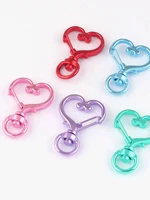 metal heart swivel clasp trigger hook push gate lobster clasp snap hook key chain key ring purse clasp jewelry finding purse