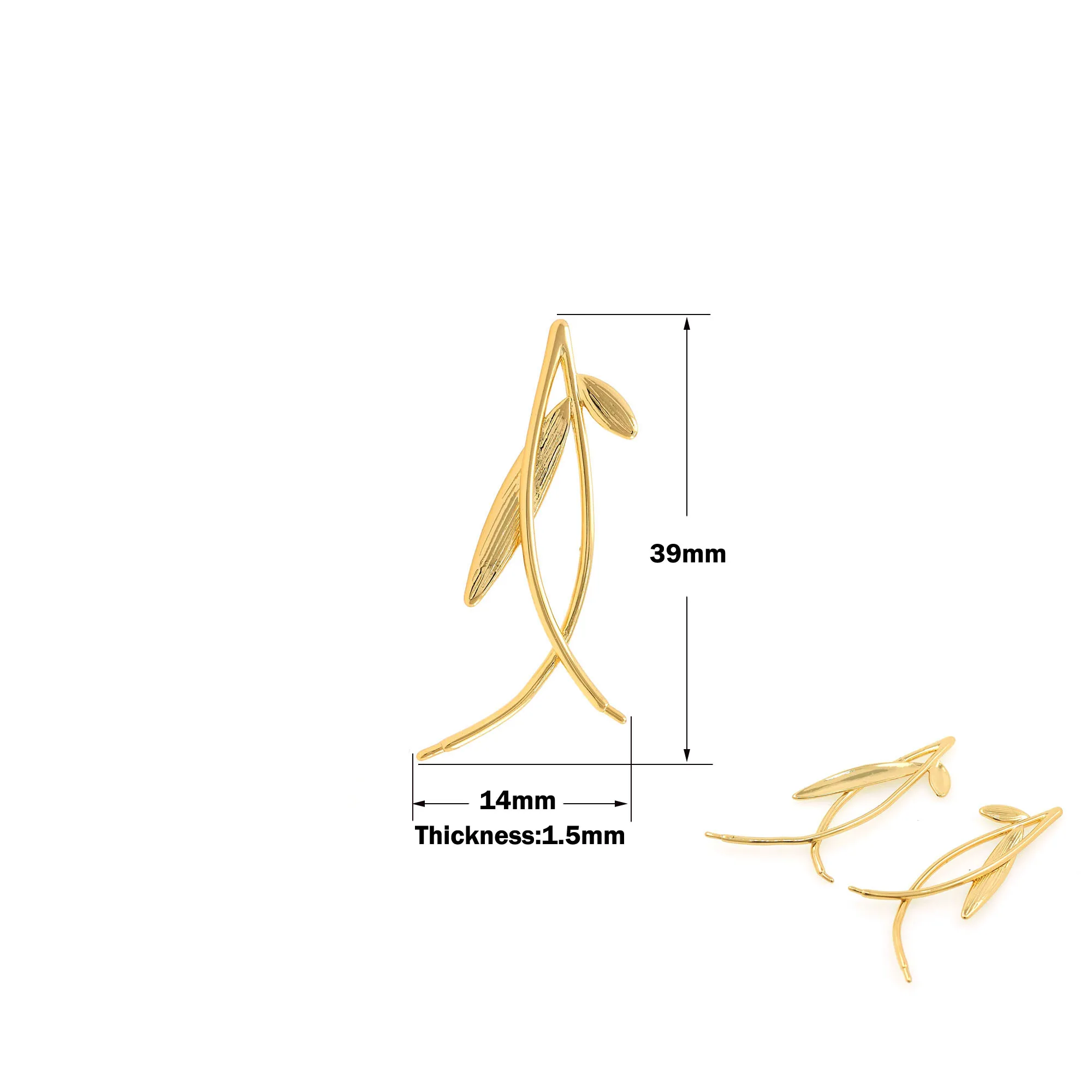 

Gold Filled Twig Twig Leaf Charm For Jewelry Making Big Twig Charm Suitable For Bracelet Necklace Jewelry Making Supplies