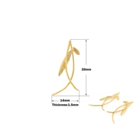 gold filled twig twig leaf charm for jewelry making big twig charm suitable for bracelet necklace jewelry making supplies