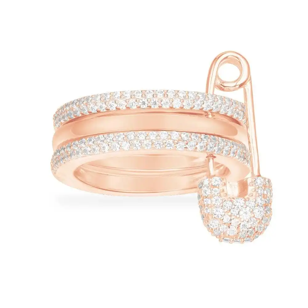 

Kakany 2020 New Fashion High Quality Original 1:1: Rose Gold Shiny Zircon Silver Needle Ring Ring Feminine Style Luxury Jewelry