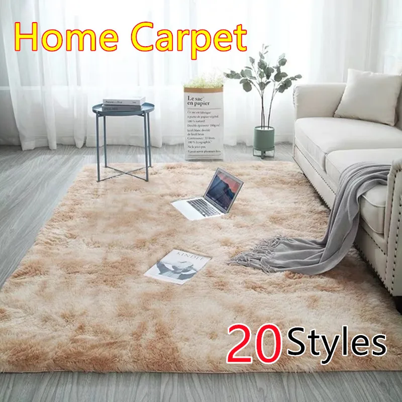 

Nordic Tie Dye Carpet Modern Living Room Sofa Headboard Balcony Rug Home Decor Long Hair Carpets Children Bedroom Carpets
