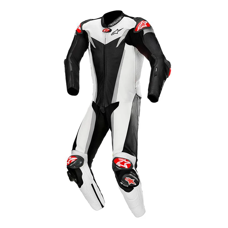 

New Latest One Piece Motorbike Suit In Original Supple Bovine Leather Motor Racing Protection Gear Professional Motorcycle Sets