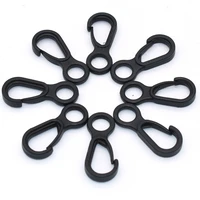 black plastic snap hook mini gloves hooks buckles hardware plastic hook clasps used for face mask necklace 50pcs