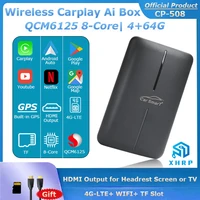 wireless carplay ai box android auto os 10 0 qcm6125 464g 8 core netflix youtube car play for benz audi volvo ford toyota kia