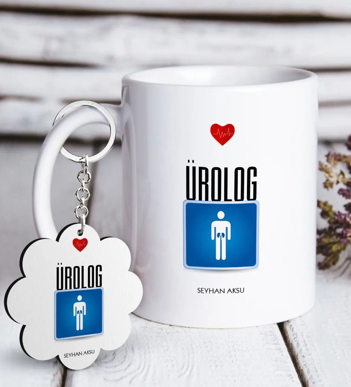 Персонализированный Профессиональный уролог белая кружка и брелок Подарочный