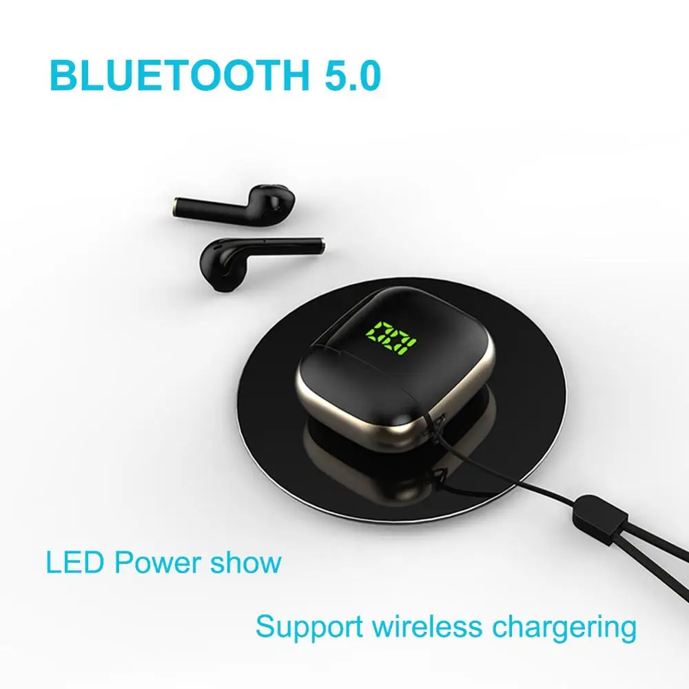 Черная серебристая WK-60 цифровая bluetooth-гарнитура TWS беспроводная Bluetooth 5 0 гарнитура