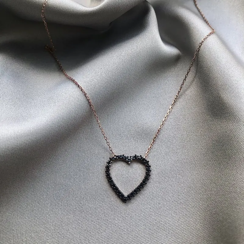 

Heart 925 Sterling Silver Necklace Women Girls Gift Jewelry Accessories Fashion Handmade Elegant Chain