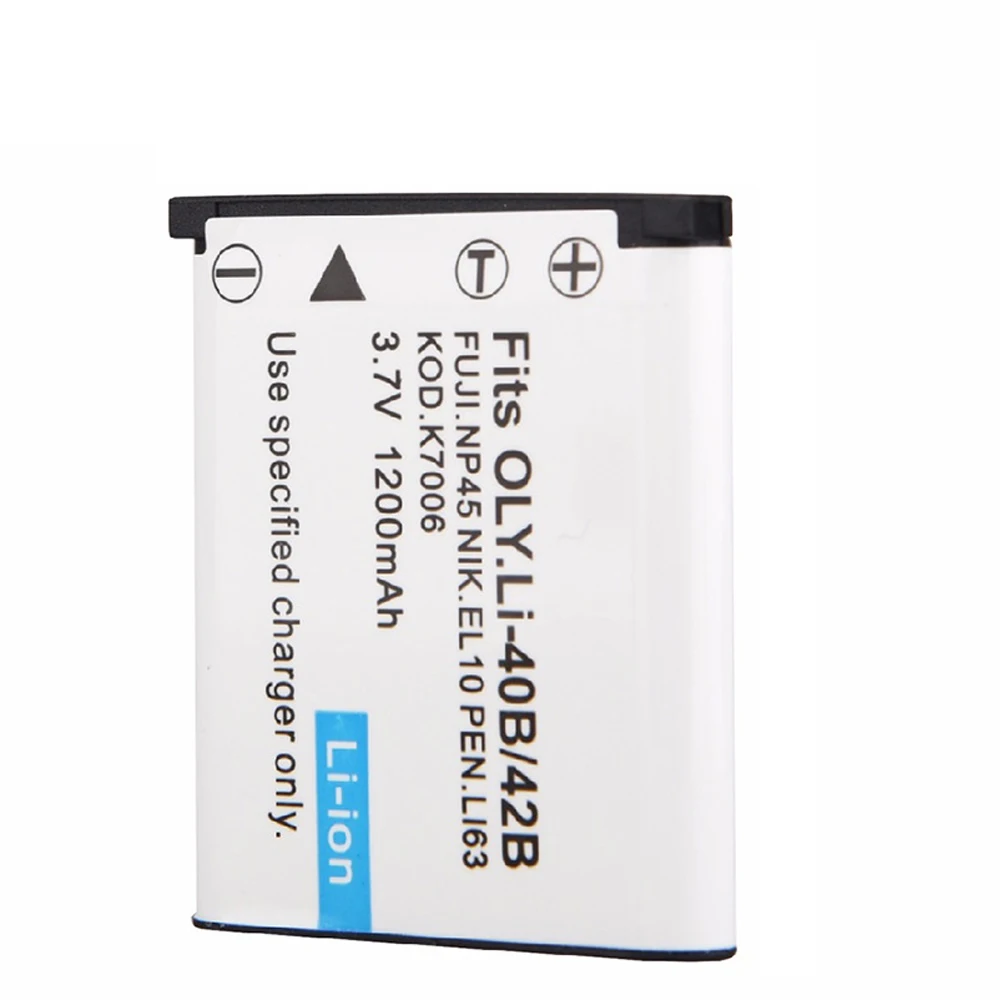 Li40B цифровой Камера Батарея (1200 мА/ч 3 7 V литий ионный) совместим с Olympus FE 150 TG 310 VH 210 VR