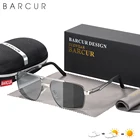 Очки солнцезащитные BARCUR мужские фотохромные, Брендовые очки-авиаторы в металлической оправе с адаптивными линзами UV400 для вождения