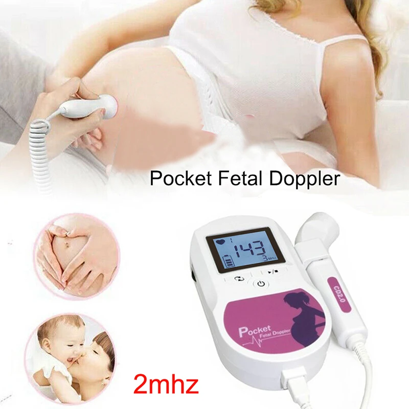 

Hot CONTEC 2.0MHZ Sonoline A Baby Sound C LCD Doppler Fetal Heart Rate Monitor Home Pregnancy Heart Rate Detector Pink