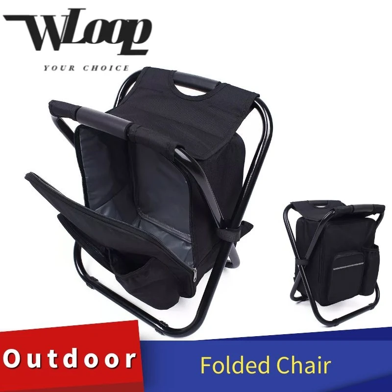 

Outdoor Supplie 16cm Steel Tube Portable Folding Fishing Chair 36*29*41CM Hunter Folded Chair Backpack Bearing 200KG