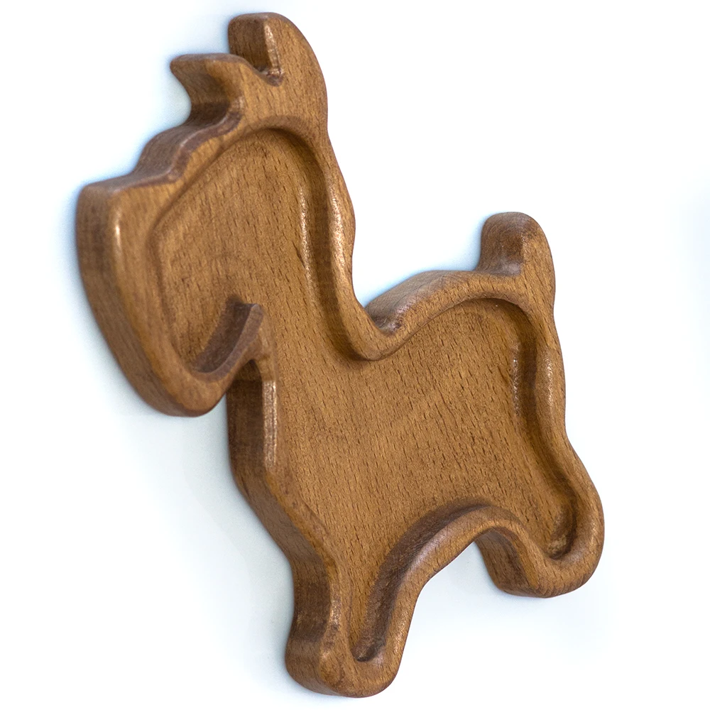 A plate for children a wooden dog. Tableware from wood. Wooden tableware children's feeding | Мать и ребенок