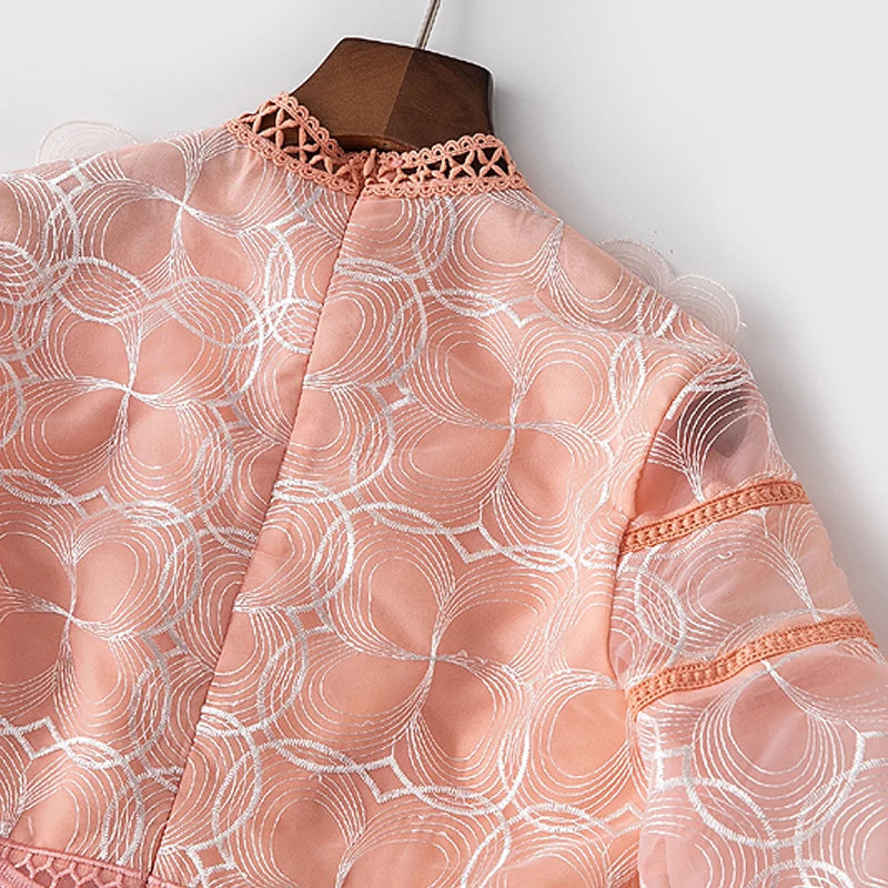 2020 летнее подиумное Стильное женское платье дизайнерское Брендовое с вышивкой