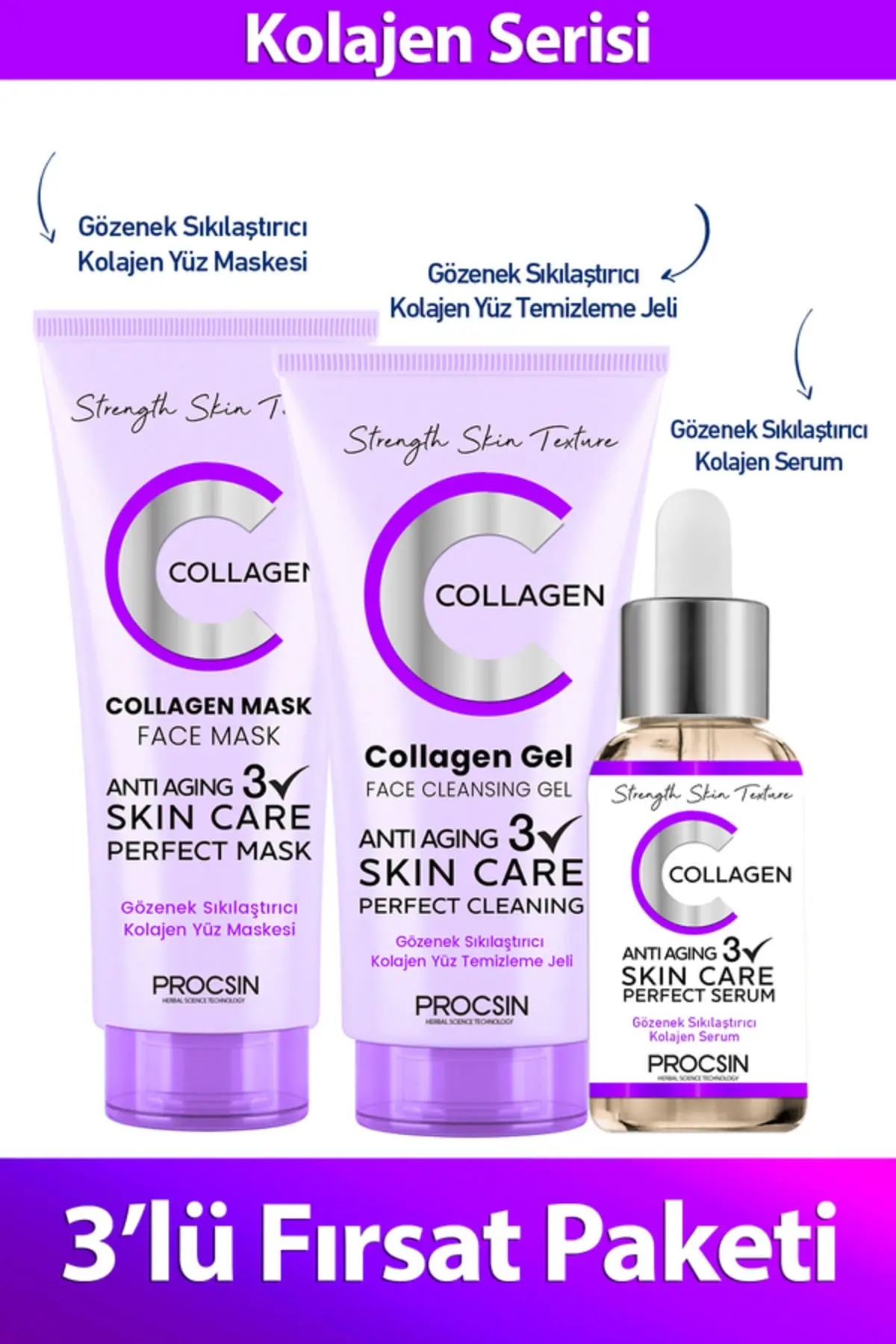

Pore Sıklaştırıcı Collagen Mask-Gel-Serum