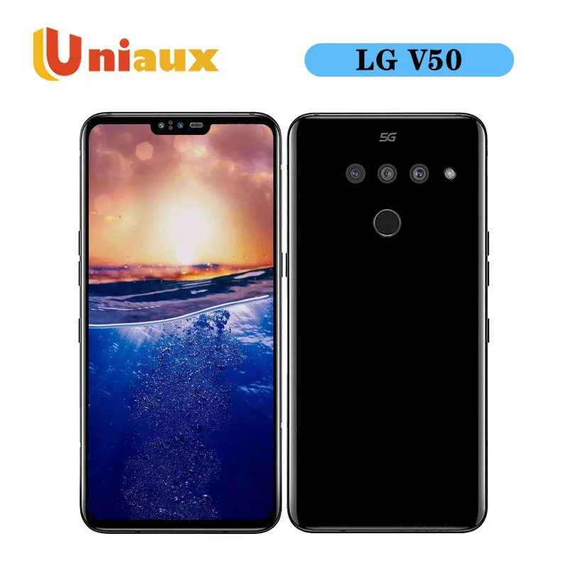 

Refurbished Unlocked LG V50 ThinQ V500N 6.4" 6GB+128GB Qualcomm855 Triple Rear Camera 1Screen 5G