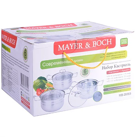 Набор кастрюль MAYER &amp BOCH 29353 6 пр. | Дом и сад