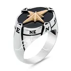 Серебряный Для мужчин кольцо с овальным камень 