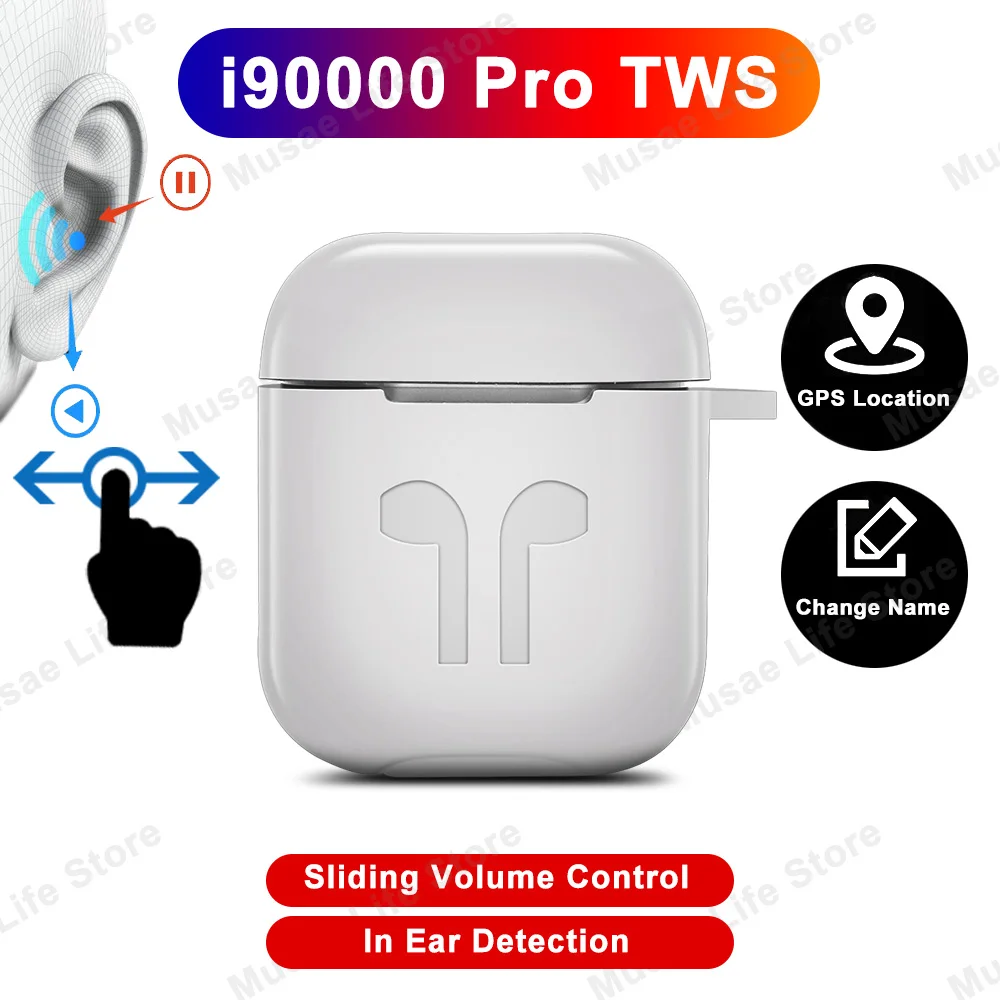I90000 Pro TWS раздвижные регулировки громкости Bluetooth беспроводные наушники изменение