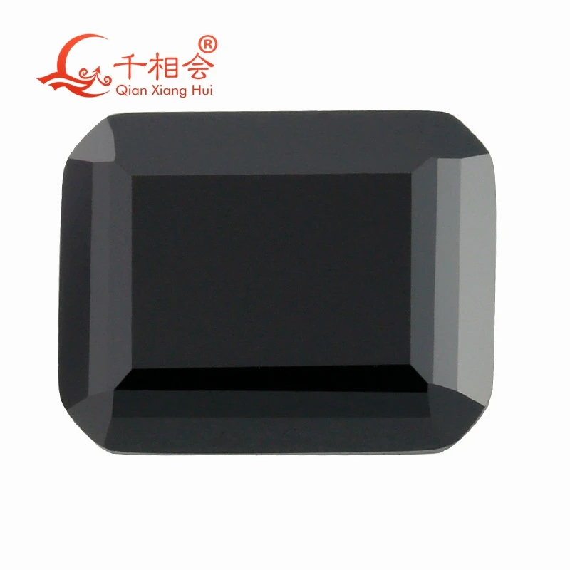

Черный цвет изумрудная форма Moissanite Алмазная огранка свободный драгоценный камень