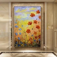 pastoral flowers fashion abstract art painting landscape modern wallpaper home decoration 32x40inch80x100cm