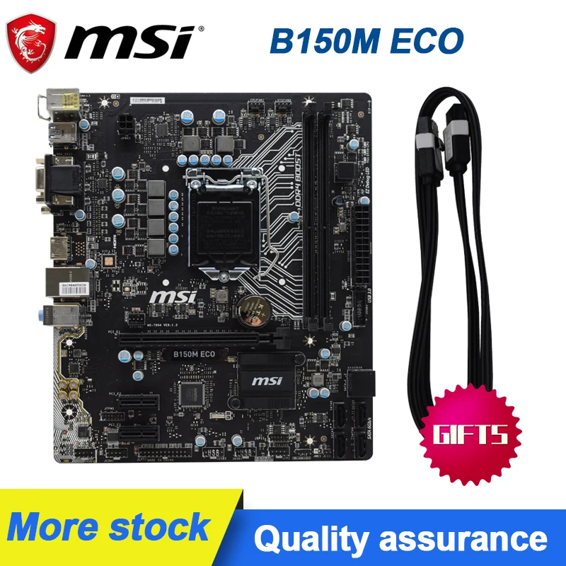 

Материнская плата MSI B150M ECO 1151 DDR4 32 Гб 2133 МГц Intel B150 материнская плата HDMI USB 3,1 PCIe 3,0 Для Core i5-7600 cpus