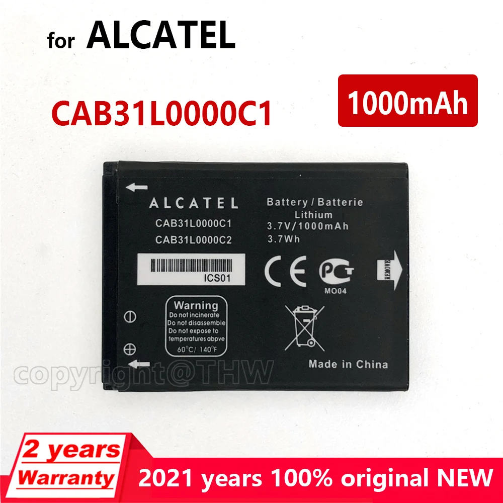 100% Оригинальный CAB31L0000C1 CAB31L0000C2 Аккумулятор для телефона Alcatel i808 TCL T66 A890 One Touch