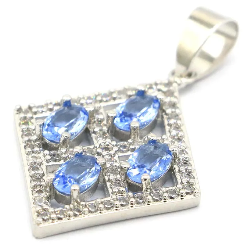 37x23 мм настоятельно рекомендуем серебряный кулон создан фиолетовый танзанит