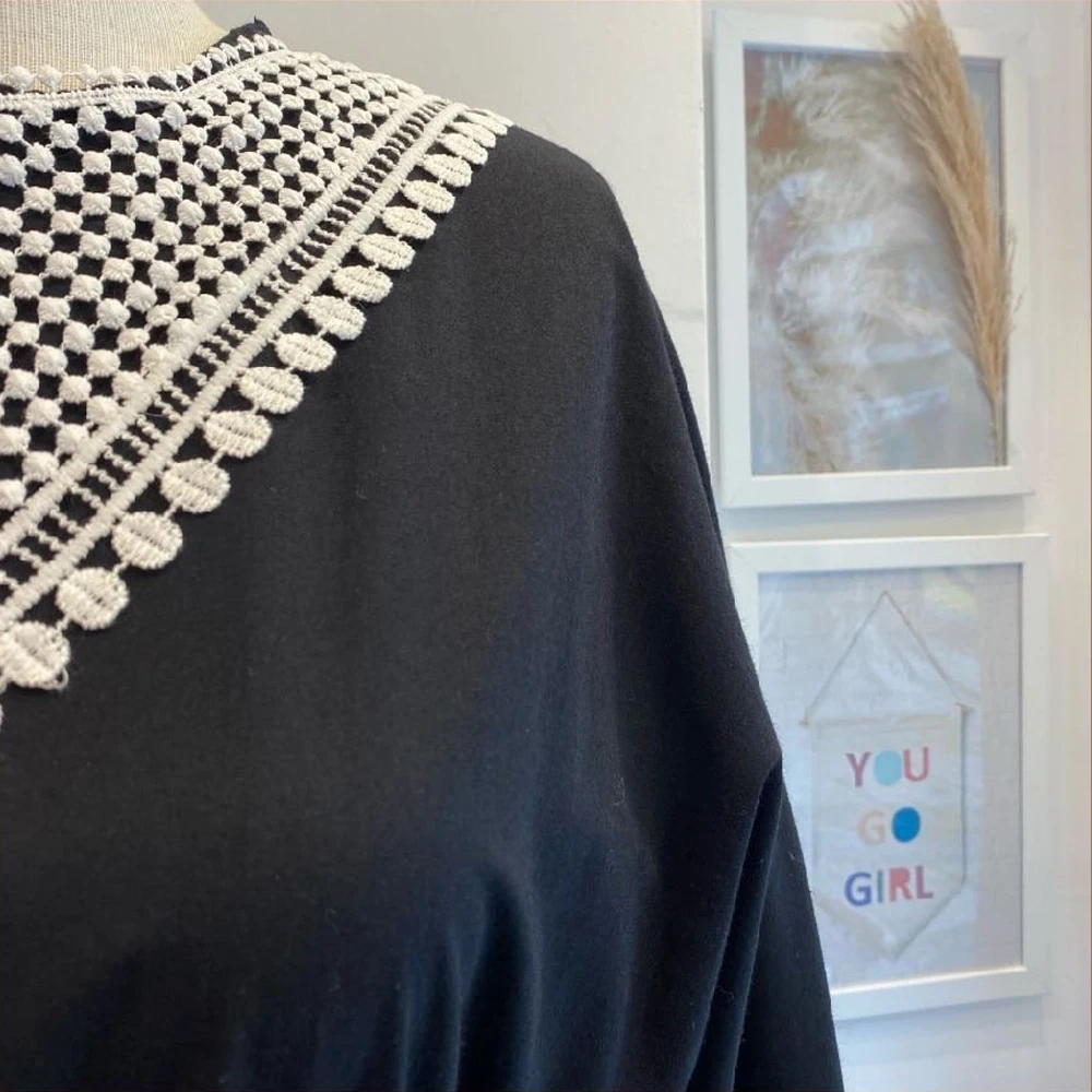 

Hijab Clothing White Collar Lace Dress Fashion 2021