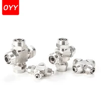 100Pcs Copper Nickel Plating Threaded Elbow Fitting Quick Connector Pneumatic Fittings PZA4 6 8 10 12mm