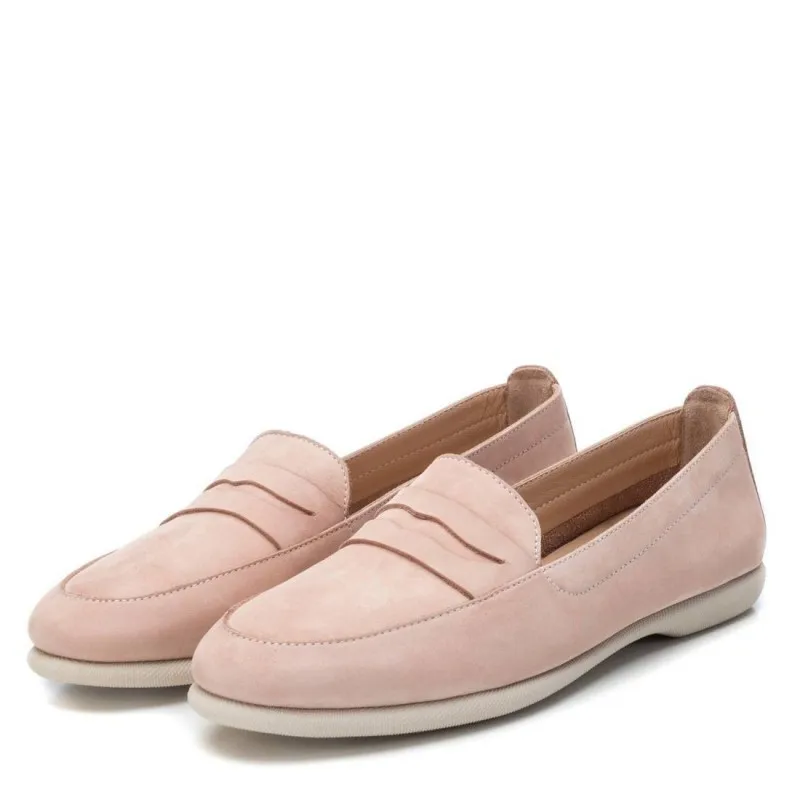 

Women's Flat Shoes Nubuck Female Loafers Genuine Leather Casual Flats
