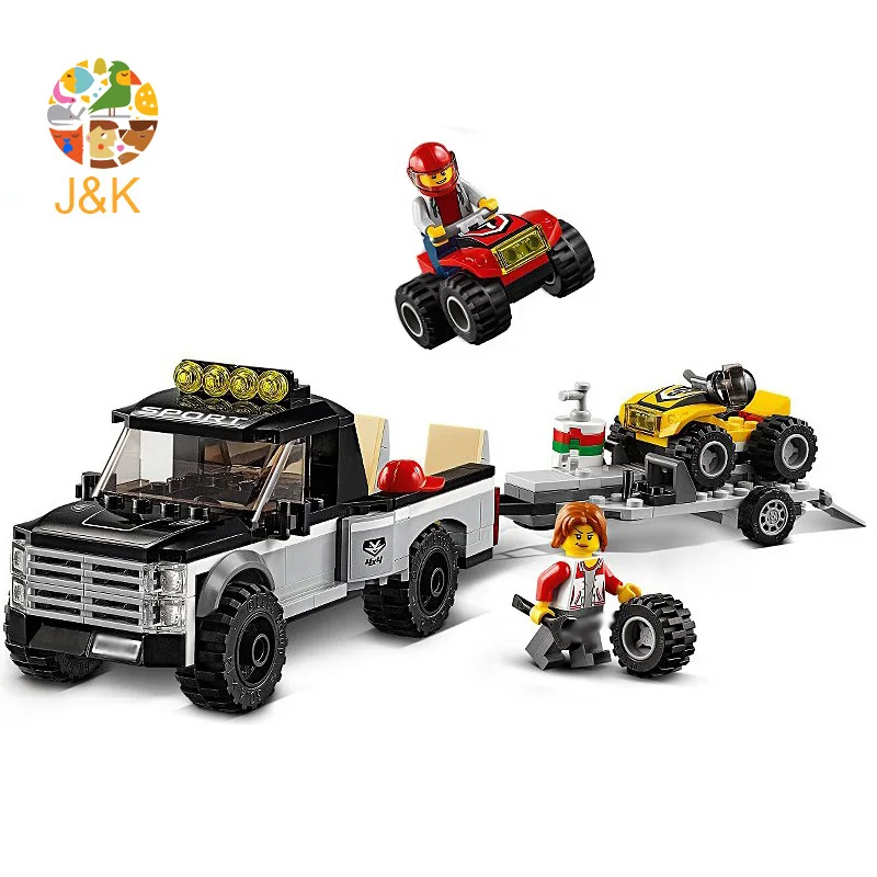 60148, 253 шт., серия City, автомобили atv, гоночная Сборная модель, строительные блоки, кирпичные Развивающие игрушки для детей, 10649 подарок