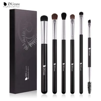 ducare 6pcs eyeshadow makeup brushes set synthetic hairs duo ended eyebrow foundation blending brush face makeup tools maquiagem