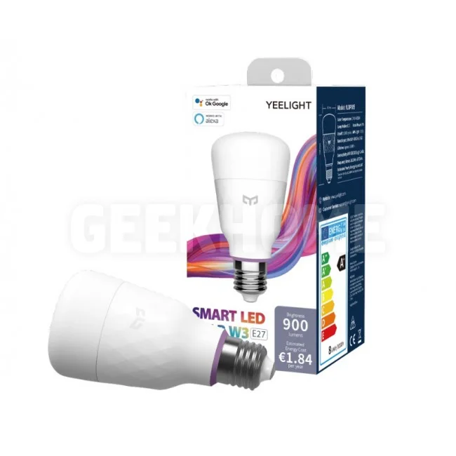 Lamp smart color Xiaomi Yeelight LED bulb W3 (multiple color) E27 for Alice Mi Home app Google Assistant | Освещение