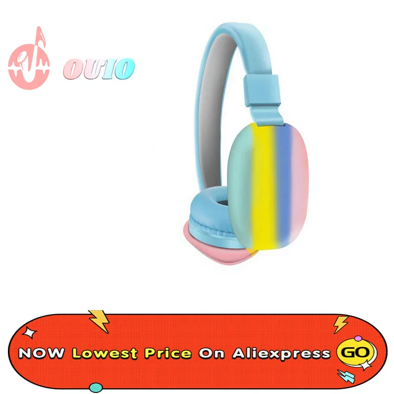 Auriculares inalámbricos de espuma suave para niñas, audífonos estéreo con Bluetooth, Casco de música para juegos con micrófono, regalo para niños