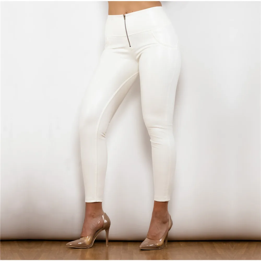 Shascullfites Gym And Shaping Pants Faux Leather Women Plus Size White Sports Pants Fleece Lined High Rise Thermal Leggings