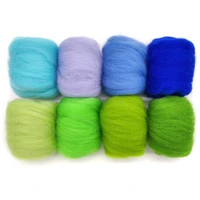 80g 8 colorsx10gmerino wool roving for needle felting kit 100 pure felting wool soft delicate can touch the skin no 14