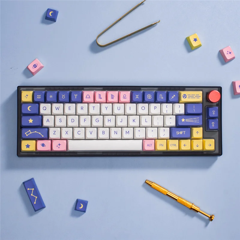 Астрологический колпачок клавиш PBT 138 колпачки краситель-сублимация XDA профиль