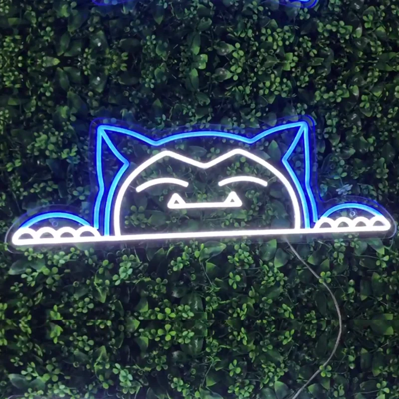 Snorlax Neon Sign Snorlax Led Light Gaming Room Decor Custom Neon Signs Anime Led Neon Sign Light Cute Gift