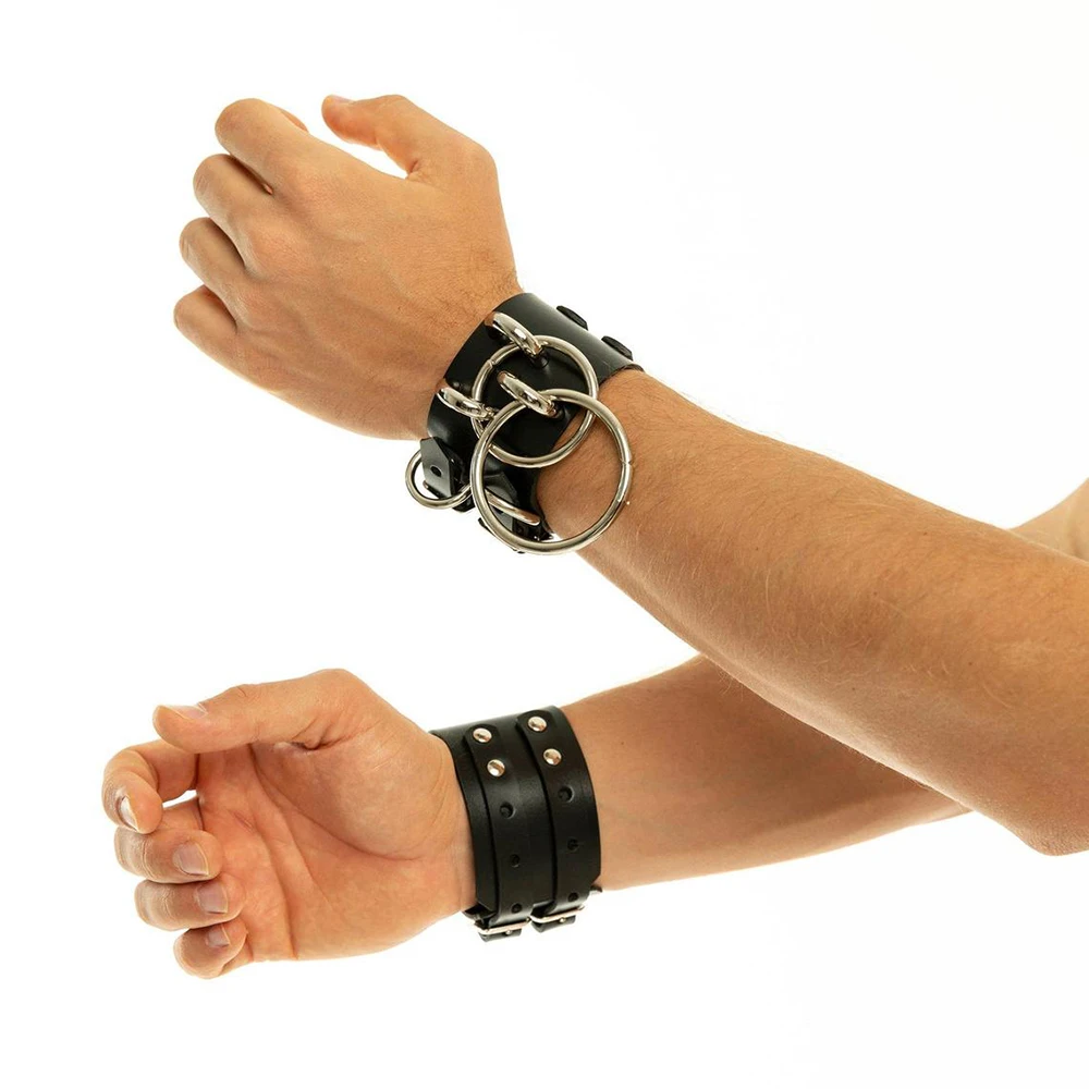 Наручники из искусственной кожи для мужчин гей-Фетиш клубный костюм эротический