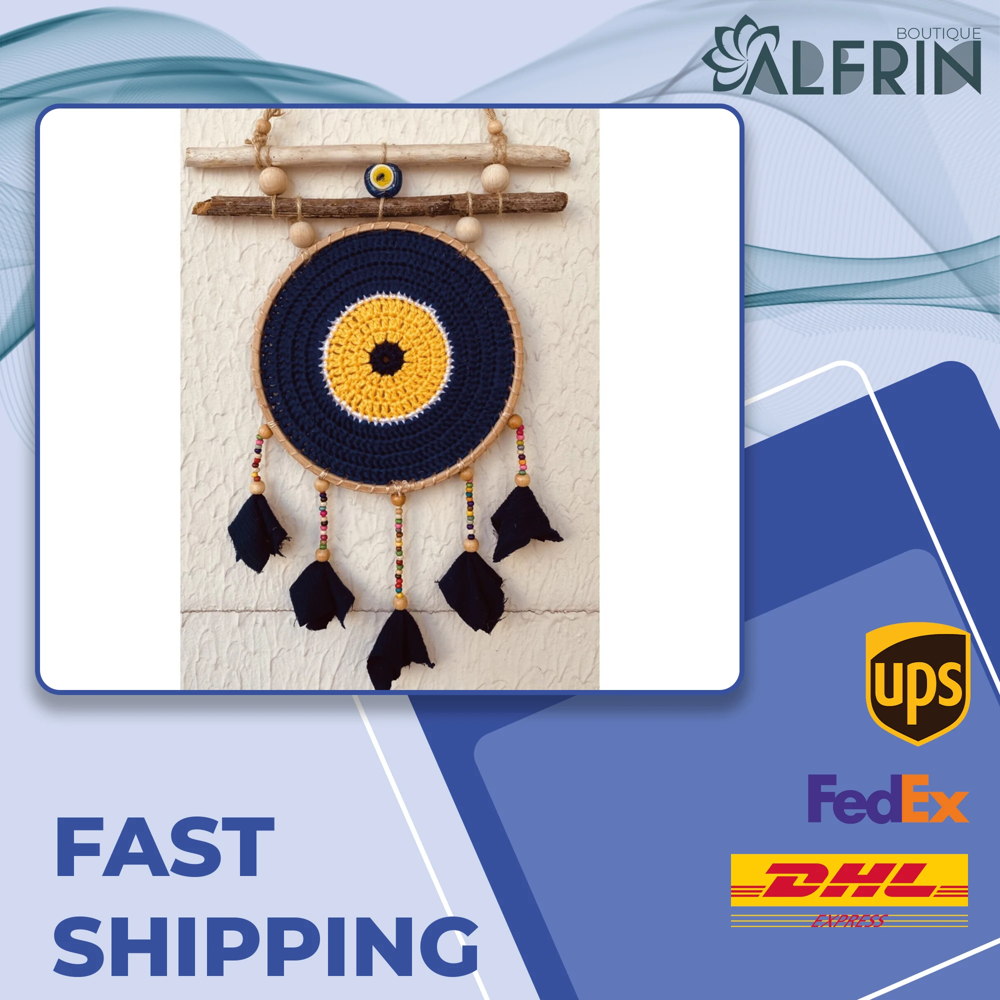 

Турецкие Голубые Стеклянные амулеты «сглаза», подвесной декор, настенное украшение, защита, благословение, удача, подарок, Ловец снов ручно...