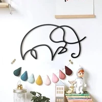 kids room wall metal black decor baby elephant easy to use paint decoration modern industrial interior architect design awarded