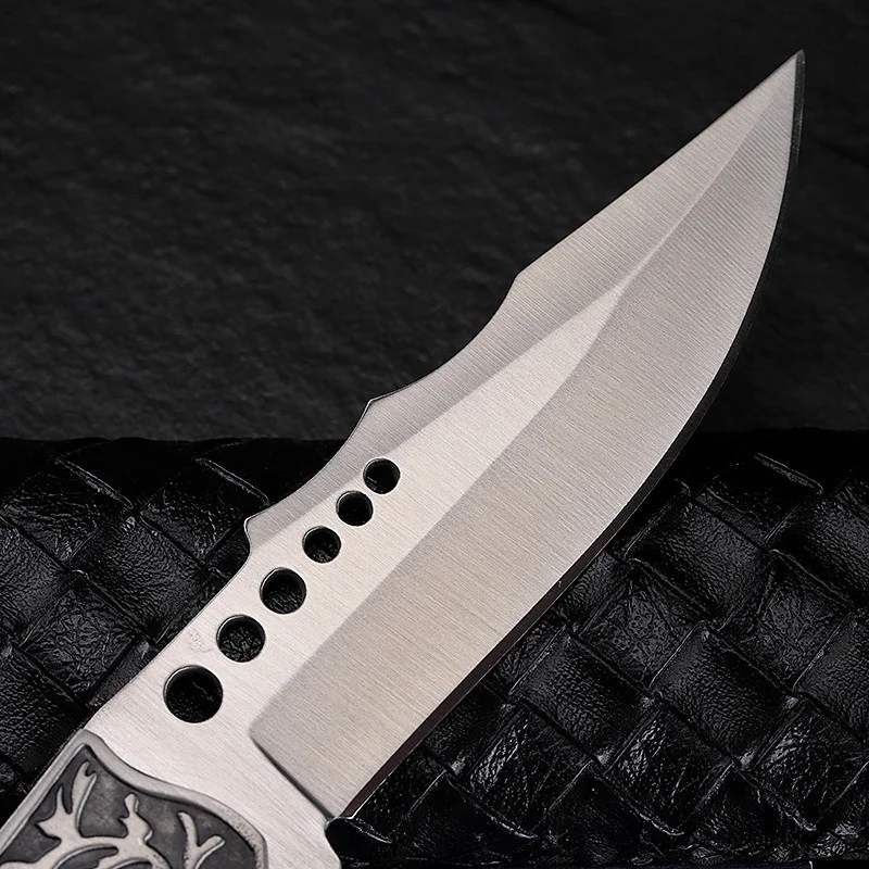 Elk Forest Pattern Outdoor Hunting Knife High Hardness Folding Camping Pocket Gift Collection Tool 1 pcs | Дом и сад