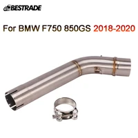 slip for bmw f750gs 850gs 2018 2019 2020 motorcycle exhaust connection link pipe middle mid tube slip on exhaust pipe