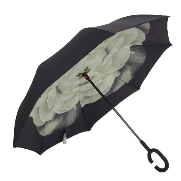 Зонт наоборот Up Brella белая роза | Дом и сад
