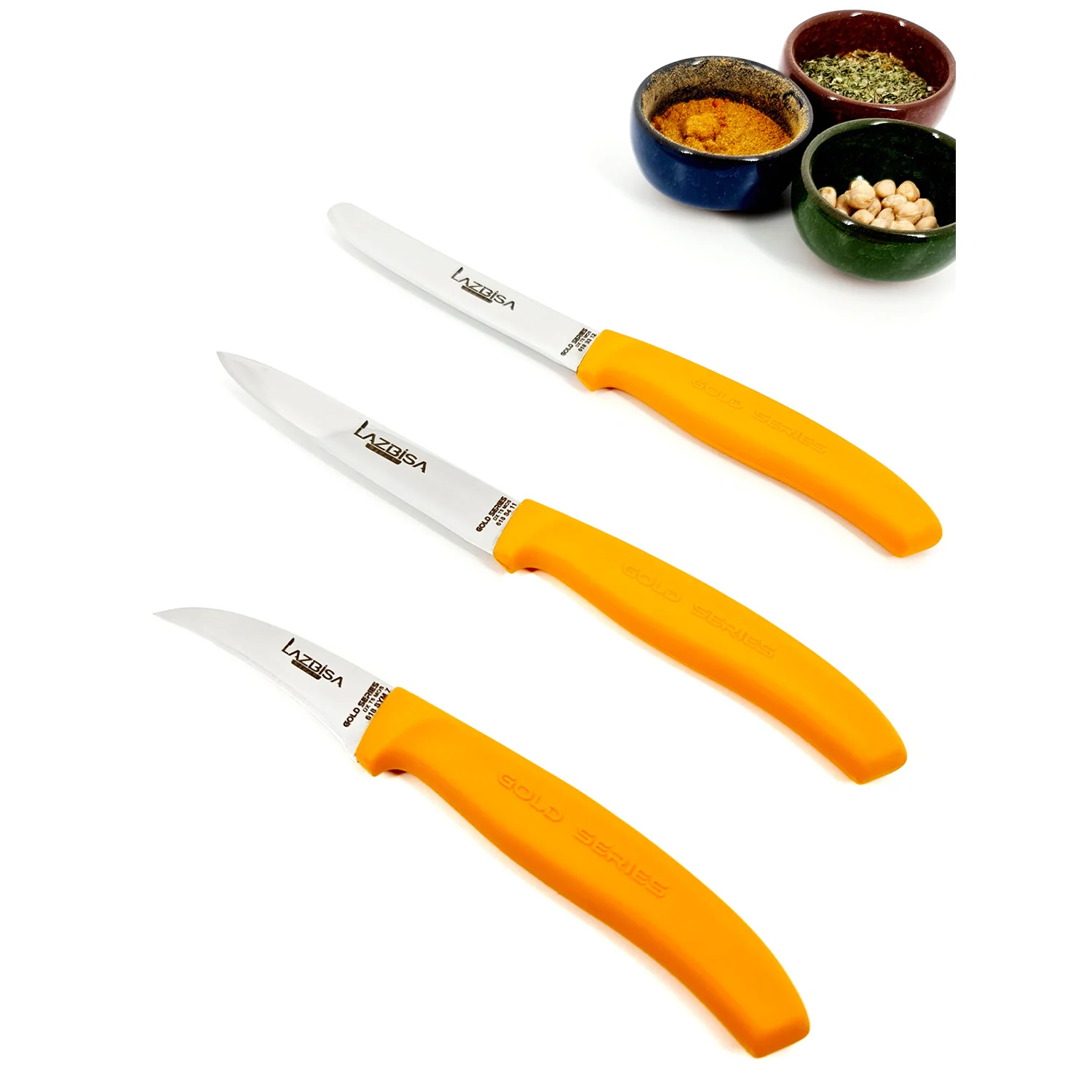 

Lazbisa Kitchen Knife Set Tomato Vegetable Peeling Cheese Butter Knife Set of 3