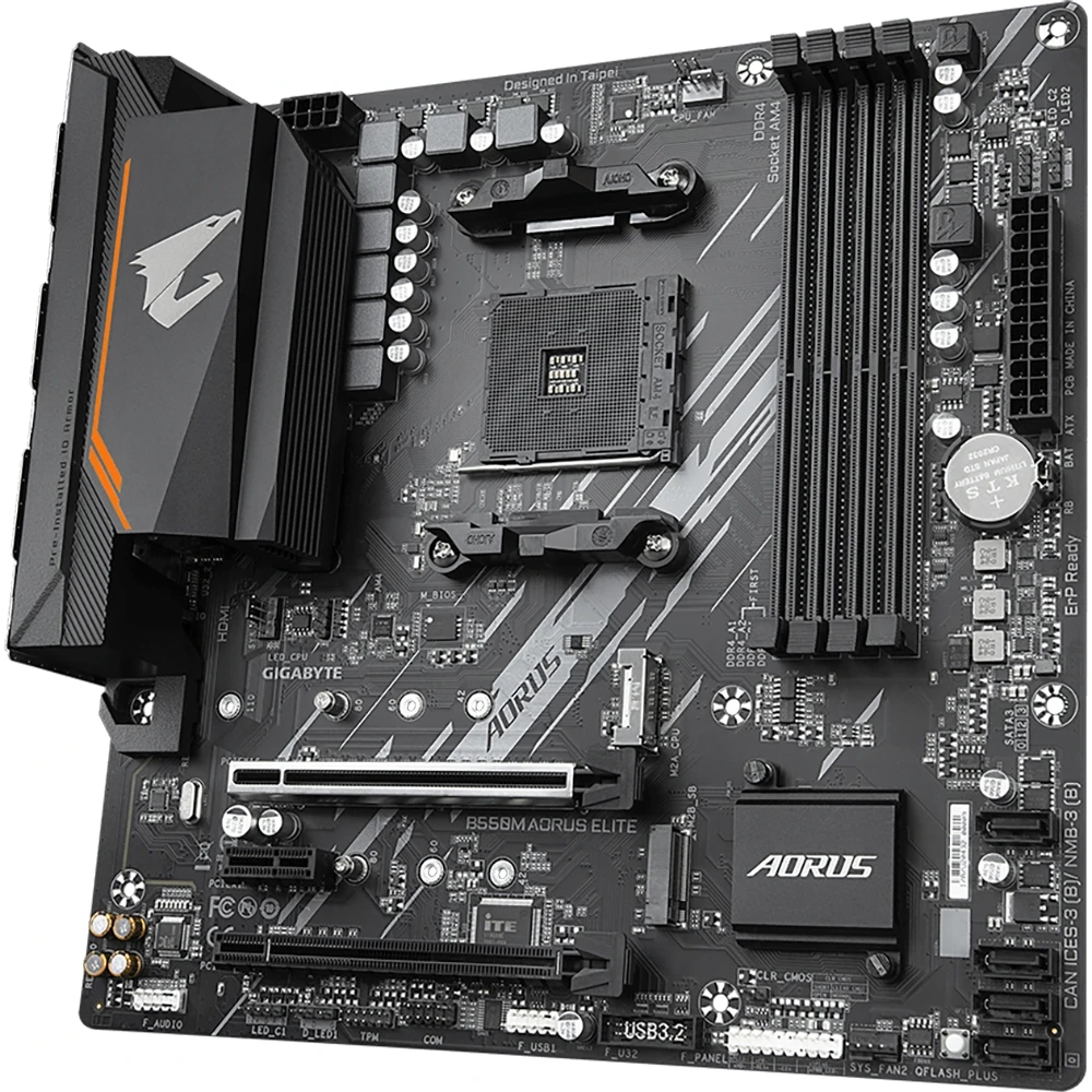 Материнская плата Gigabyte B550M AORUS ELITE | Компьютеры и офис