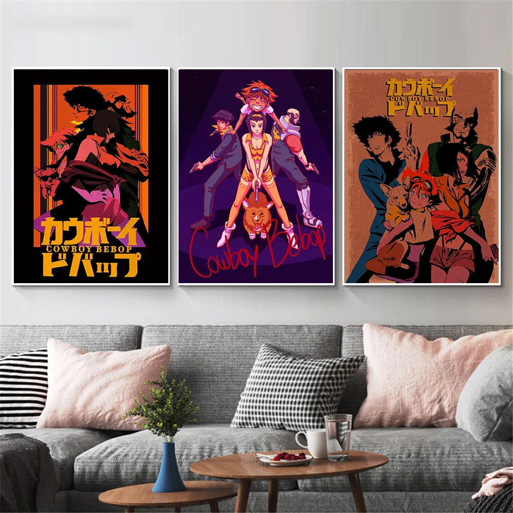 Постеры и принты японского аниме ковбой бидоп космическая ковбойская Картина на