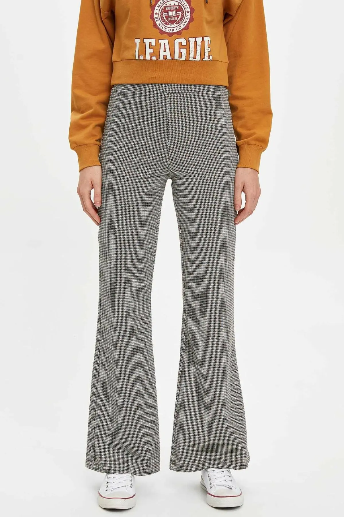 Женские свободные брюки DeFacto повседневные расклешенные удобные длинные