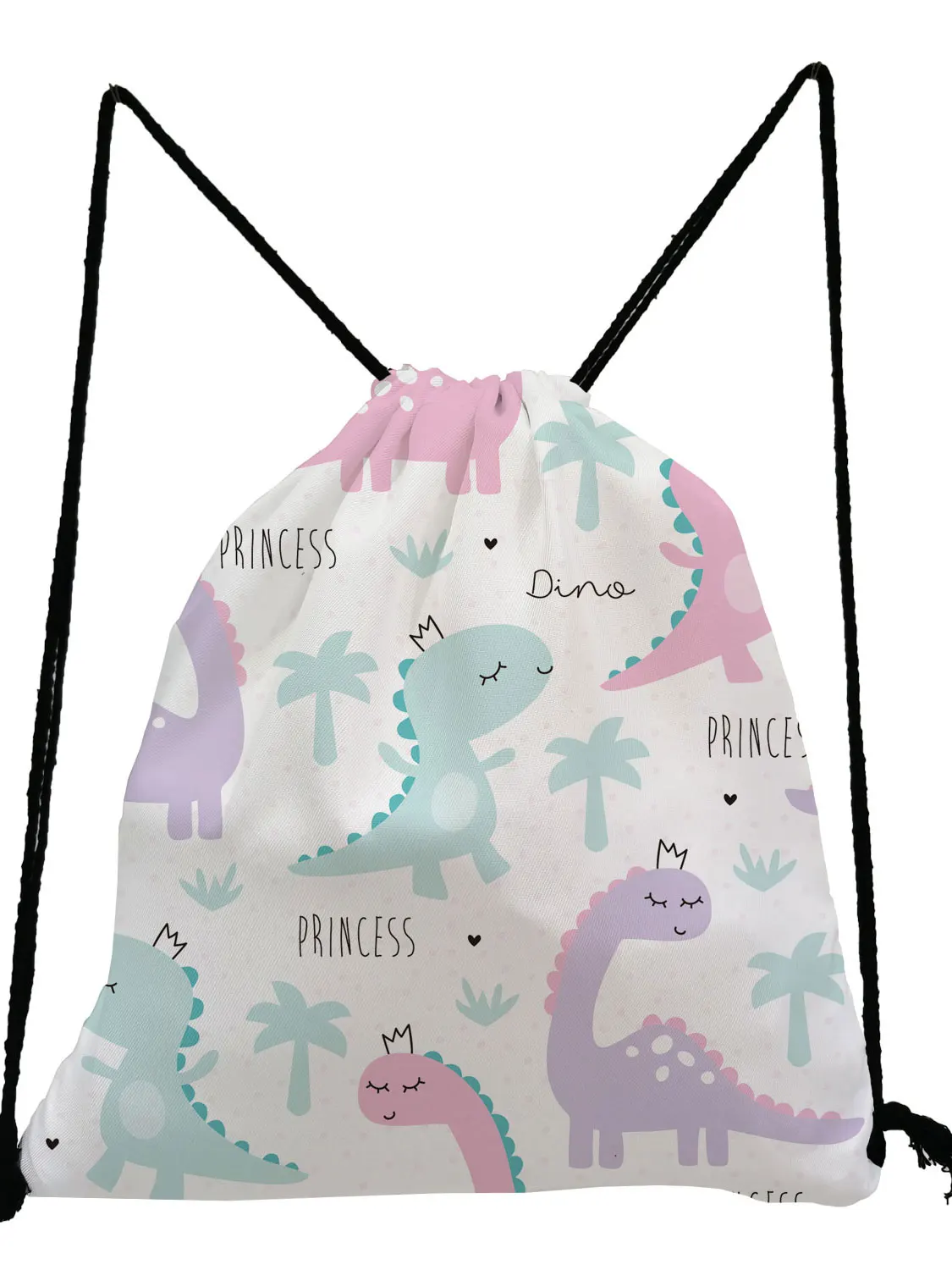 

Dinosaur Queen Print Drawstring Bags Cute Cartoon Toy Bag Casual Backpack Fashion Softback Bag Portable Teenage Boy Girl Bookbag